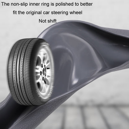 Silicone Non-slip Wear-resistant Steering Wheel Cover, Size: 37-42cm(Gray) by buy2fix