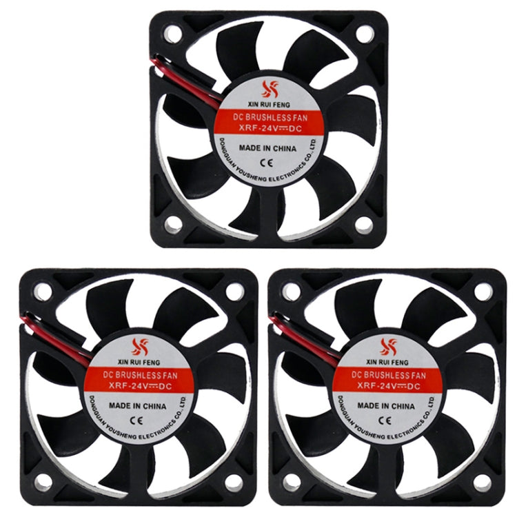 3pcs XIN RUI FENG 12V Oil Bearing 5cm Silent DC Cooling Fan by XIN RUI FENG