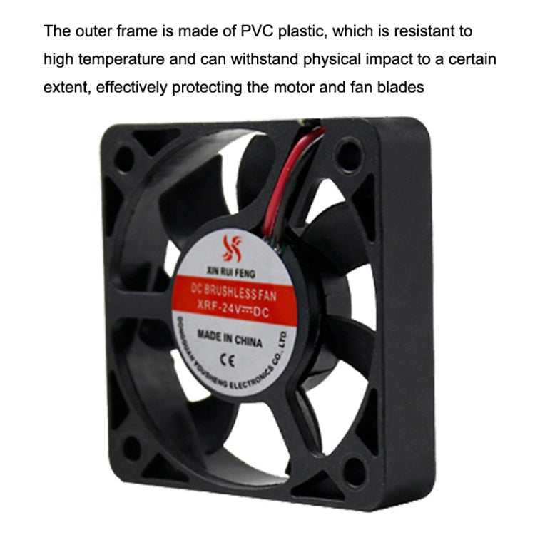 3pcs XIN RUI FENG 12V Oil Bearing 5cm Silent DC Cooling Fan by XIN RUI FENG