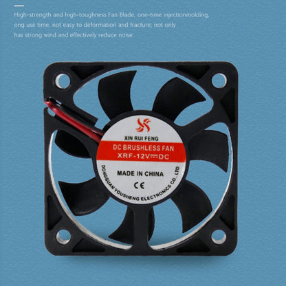 3pcs XIN RUI FENG 12V Oil Bearing 5cm Silent DC Cooling Fan by XIN RUI FENG