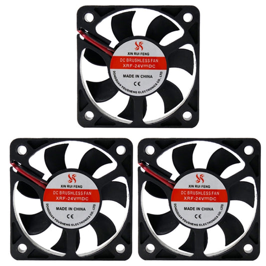 3pcs XIN RUI FENG 12V Ball Bearing 5cm Silent DC Cooling Fan by XIN RUI FENG
