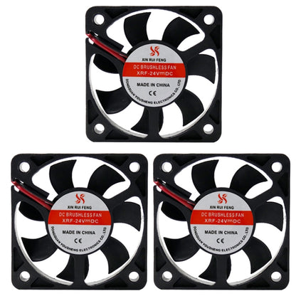 3pcs XIN RUI FENG 24V Ball Bearing 5cm Silent DC Cooling Fan by XIN RUI FENG
