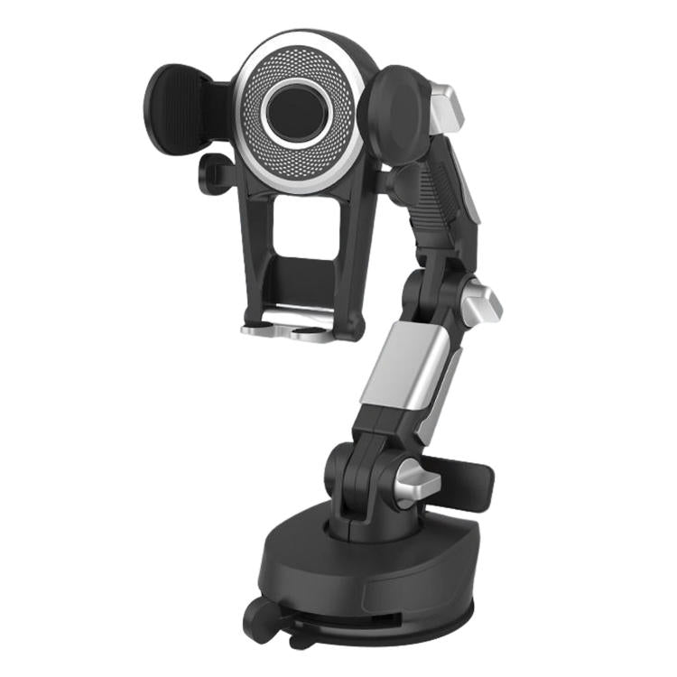 ZJ137 Suction Cup Car Phone Holder 2 In 1 Number Plate Phone Stand Truck Phone Mount(Black) by buy2fix