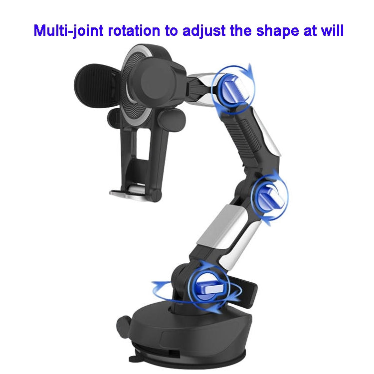 ZJ137 Suction Cup Car Phone Holder 2 In 1 Number Plate Phone Stand Truck Phone Mount(Black) by buy2fix