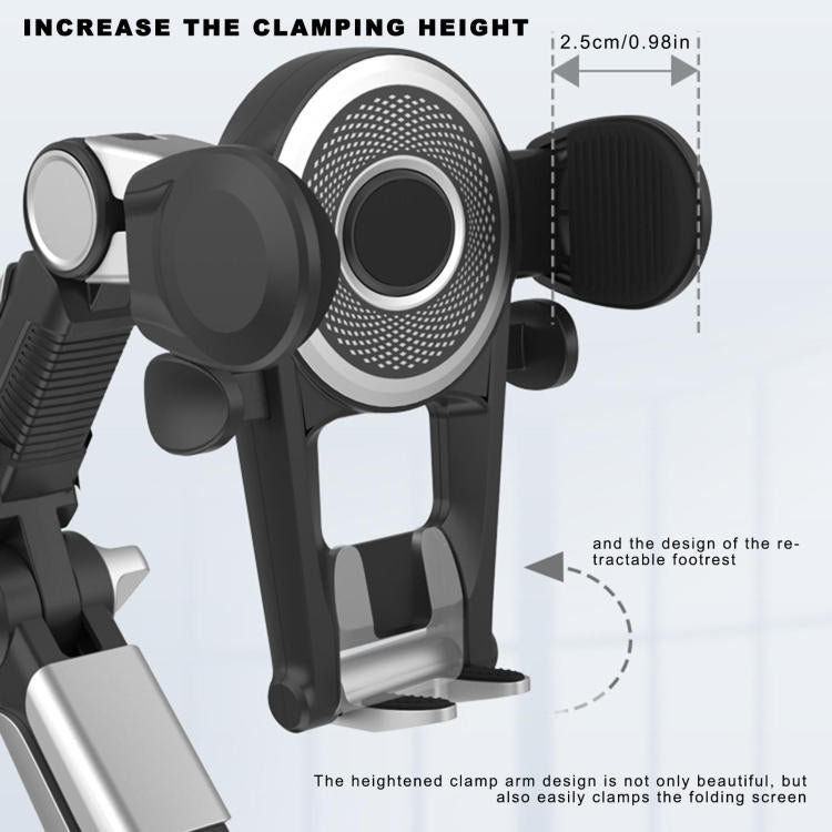 ZJ137 Suction Cup Car Phone Holder 2 In 1 Number Plate Phone Stand Truck Phone Mount(Black) by buy2fix