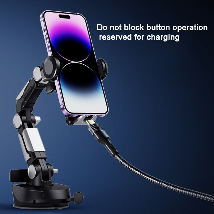 ZJ137 Suction Cup Car Phone Holder 2 In 1 Number Plate Phone Stand Truck Phone Mount(Black) by buy2fix