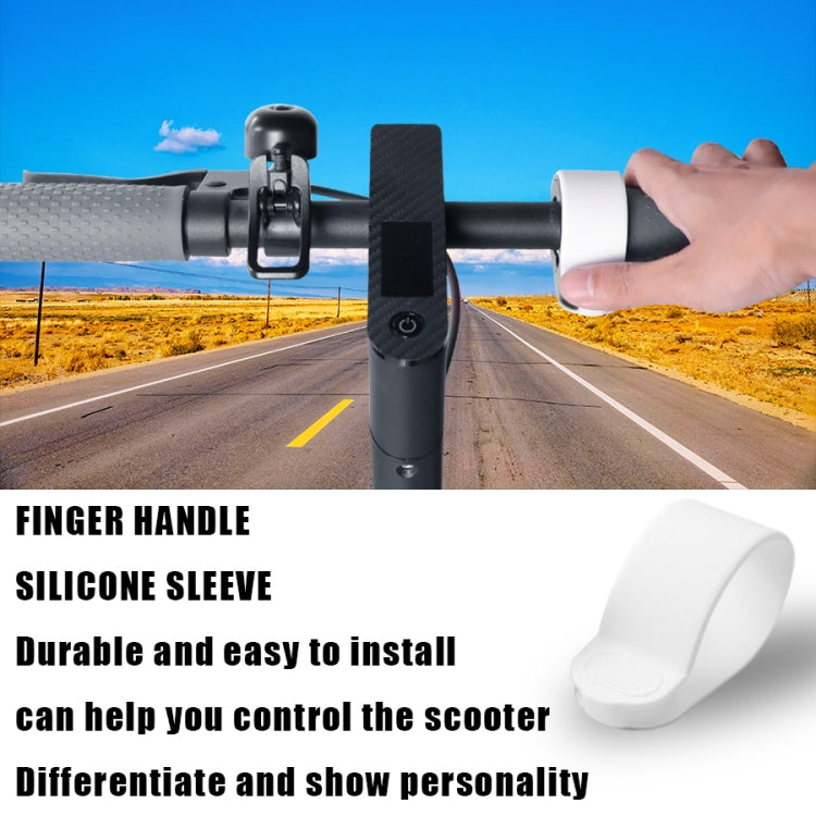 X0211 2pcs Scooter Accelerator Dial Silicone Case Dial Cover For Xiaomi M365/1S/Pro/MAX G30/ES2(White) - Accessories & Parts by buy2fix | Online Shopping UK | buy2fix