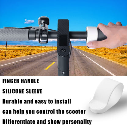X0211 2pcs Scooter Accelerator Dial Silicone Case Dial Cover For Xiaomi M365/1S/Pro/MAX G30/ES2(White) - Accessories & Parts by buy2fix | Online Shopping UK | buy2fix