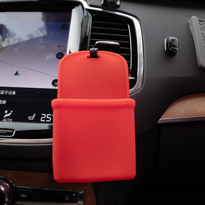 Wear-Resistant Silicone Mobile Phone Bag For Car Air Outlet(Red) by buy2fix