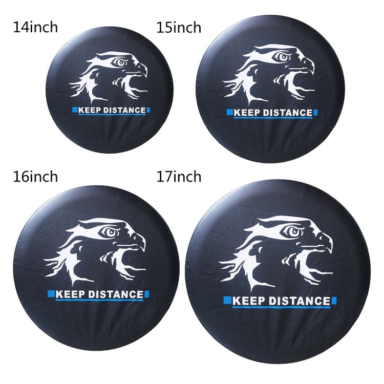 16 inch PVC Faux Leather Spare Wheel Cover Rear Tire Protector by buy2fix
