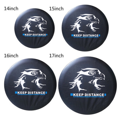15 inch PVC Faux Leather Spare Wheel Cover Rear Tire Protector by buy2fix