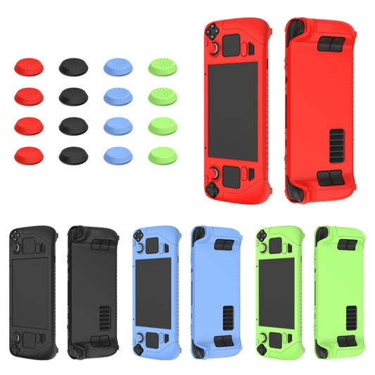 For Steam Deck Game Controller Soft Silicone Protective Cover Case With 4pcs Key Cap(Luminous Green) - Cover Case by buy2fix | Online Shopping UK | buy2fix