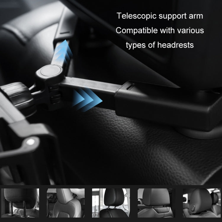 Car Back Seat Buckle Type Rotating Telescopic Mobile Phone Tablet Holder(Black) by buy2fix