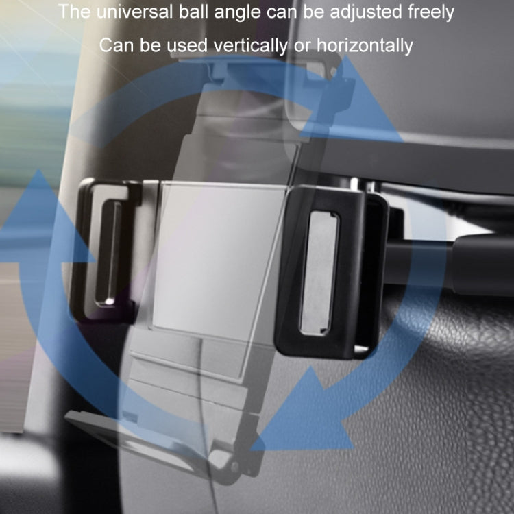 Car Back Seat Buckle Type Rotating Telescopic Mobile Phone Tablet Holder(Black) by buy2fix