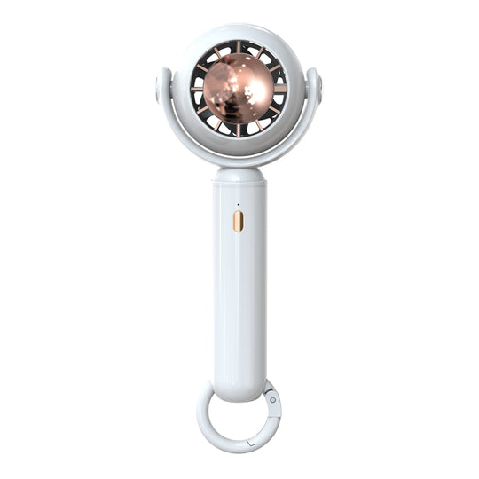 YL-005 Small Outdoor Handheld Fan with Carabiner Desktop Portable Mini Fan(White)