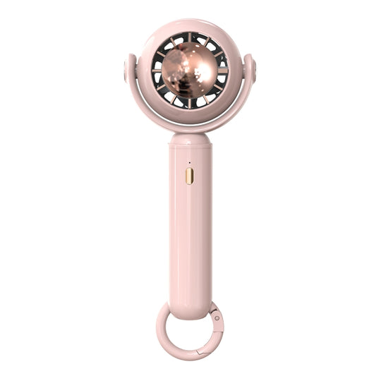 YL-005 Small Outdoor Handheld Fan with Carabiner Desktop Portable Mini Fan(Pink)