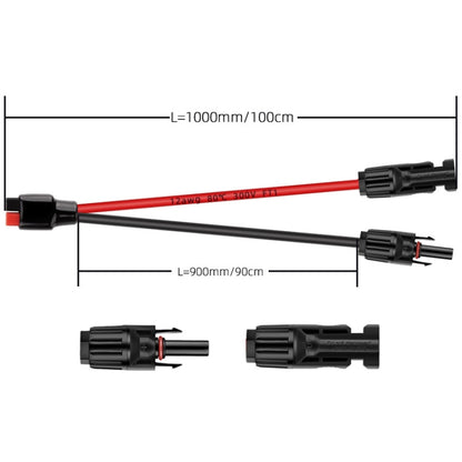 1.0m MC4 to 30A Anderson Mobile Energy Storage Battery Charging Cable - DIY Cables by buy2fix | Online Shopping UK | buy2fix