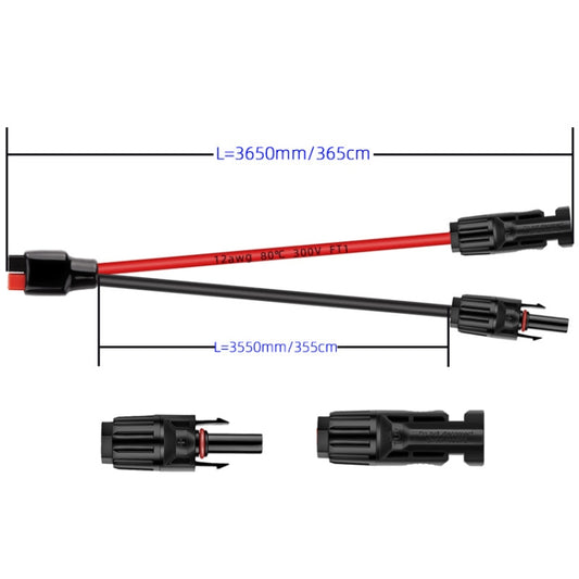 3.65m MC4 to 30A Anderson Mobile Energy Storage Battery Charging Cable - DIY Cables by buy2fix | Online Shopping UK | buy2fix