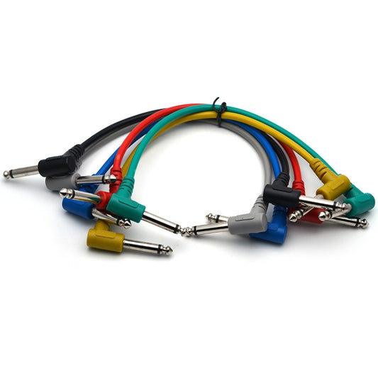 3pcs 40CM Guitar Bass Single Block Effect Device Connection Short Line, Random Color Delivery - Instrument Audio Cables by buy2fix | Online Shopping UK | buy2fix