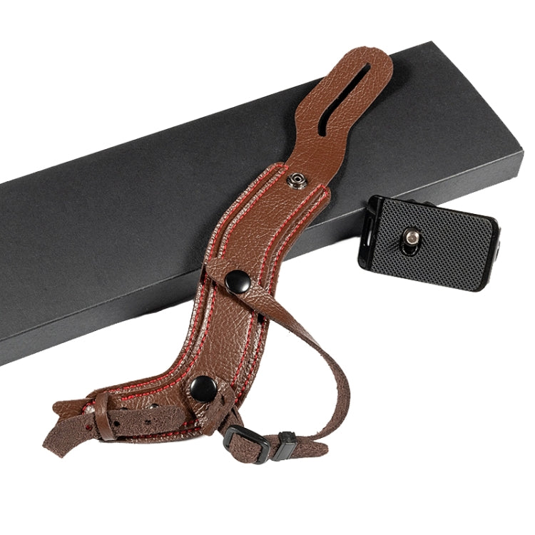 SLR Camera Wrist Strap Camera Anti-drop Microfiber Leather Wrist Strap(Brown) by buy2fix