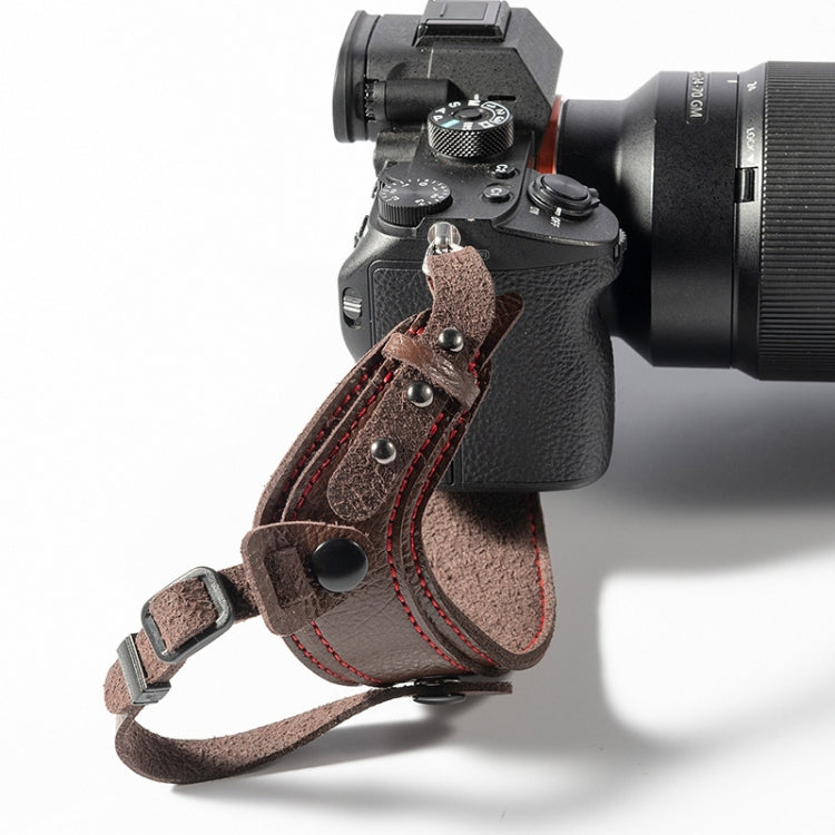 SLR Camera Wrist Strap Camera Anti-drop Microfiber Leather Wrist Strap(Black) by buy2fix