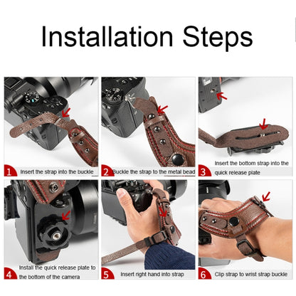 SLR Camera Wrist Strap Camera Anti-drop Microfiber Leather Wrist Strap(Brown) by buy2fix