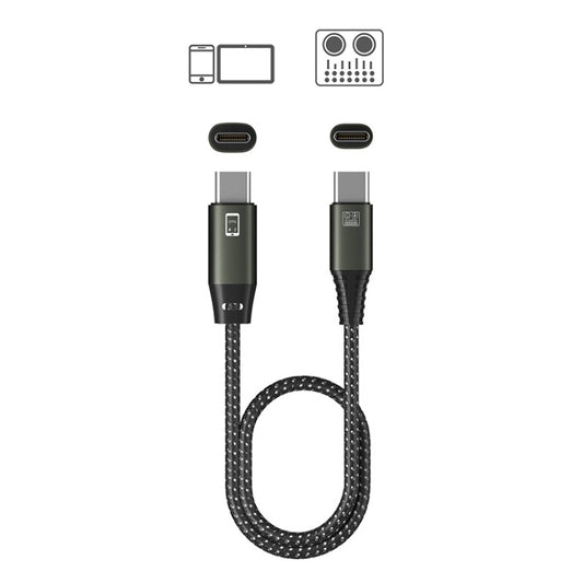 T28 Type-C/USB-C To Type-C/USB-C Live OTG Sound Card Cable Mobile Phone Charging Audio Recording Data Cable by buy2fix