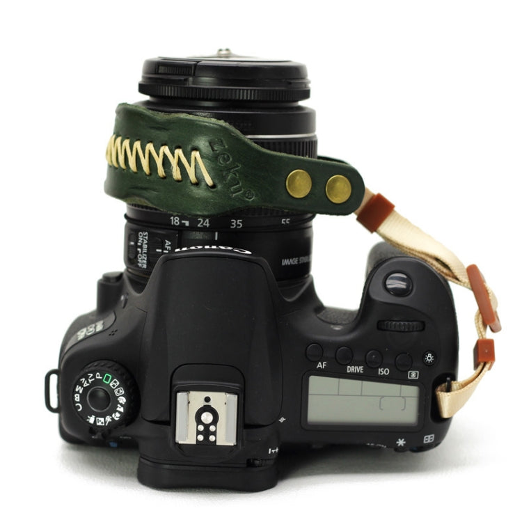 Zeku Retro Leather SLR Wristband Anti-drop Camera Wrist Strap without Camera(Green) by buy2fix