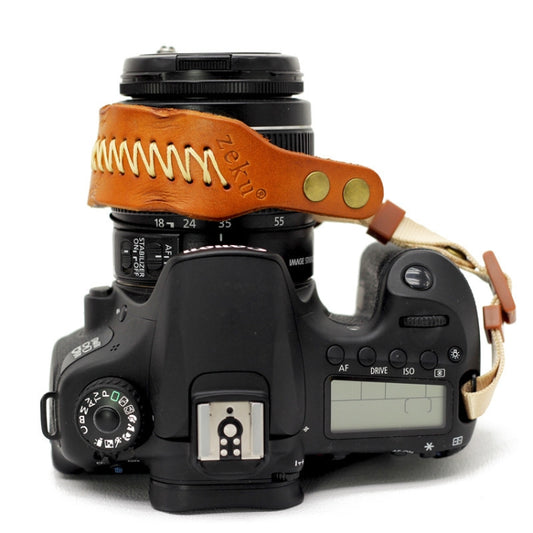 Zeku Retro Leather SLR Wristband Anti-drop Camera Wrist Strap without Camera(Brown) by buy2fix