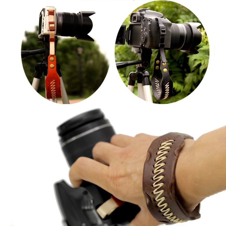 Zeku Retro Leather SLR Wristband Anti-drop Camera Wrist Strap without Camera(Green) by buy2fix