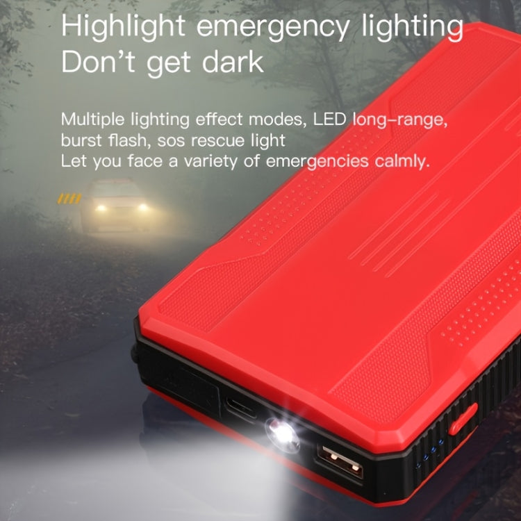 R23 Car Emergency Start Large Capacity Power Bank With LED Light(Red) - Power Bank by buy2fix | Online Shopping UK | buy2fix