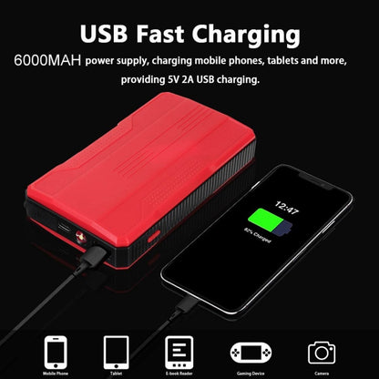R23 Car Emergency Start Large Capacity Power Bank With LED Light(Red) - Power Bank by buy2fix | Online Shopping UK | buy2fix