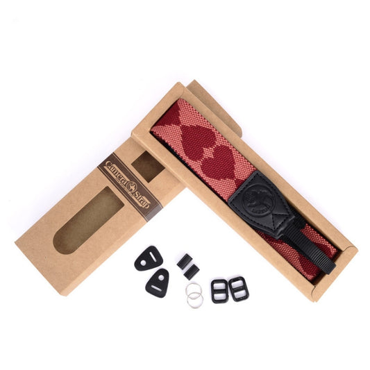 Embroidered Heart Pattern SLR Camera Strap Mirrorless Camera Love Lanyard(Classic 08-A-Metal Ring) by buy2fix