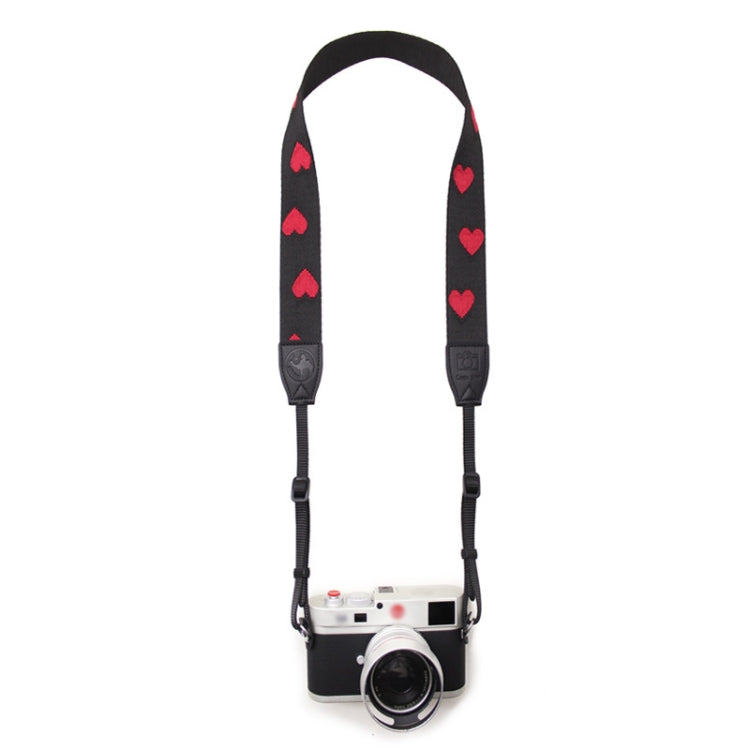 Embroidered Heart Pattern SLR Camera Strap Mirrorless Camera Love Lanyard(Girl Heart-B-Transfer) by buy2fix