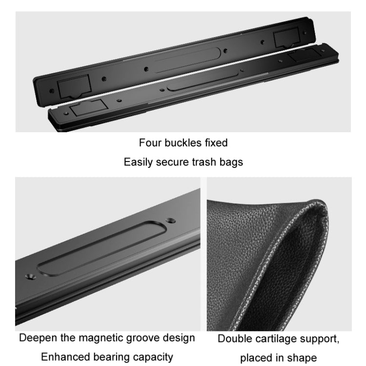 Car Garbage Bag Rear Seat Folding Storage Bag(Black) by buy2fix