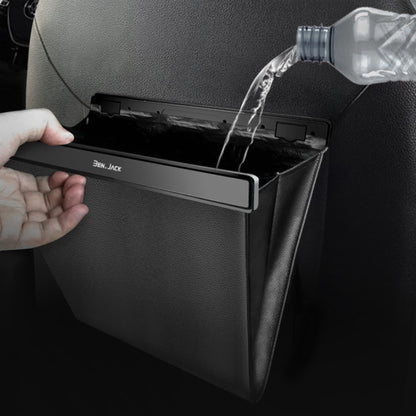 Car Garbage Bag Rear Seat Folding Storage Bag(Black) by buy2fix