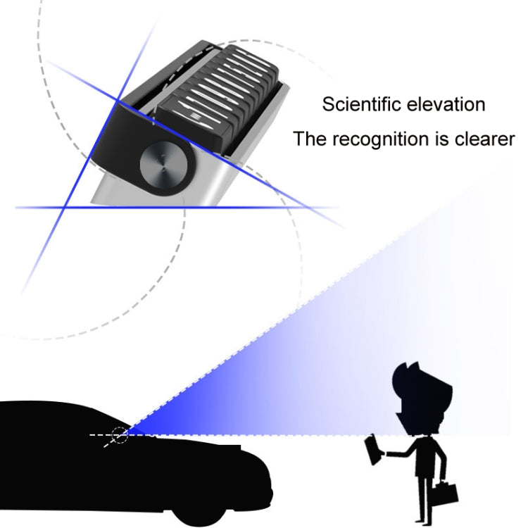 Aluminum Alloy Temporary Parking Number Plate Interior Decoration(Silver Black) by buy2fix