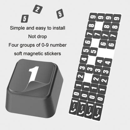 Aluminum Alloy Temporary Parking Number Plate Interior Decoration(Silver Black) by buy2fix