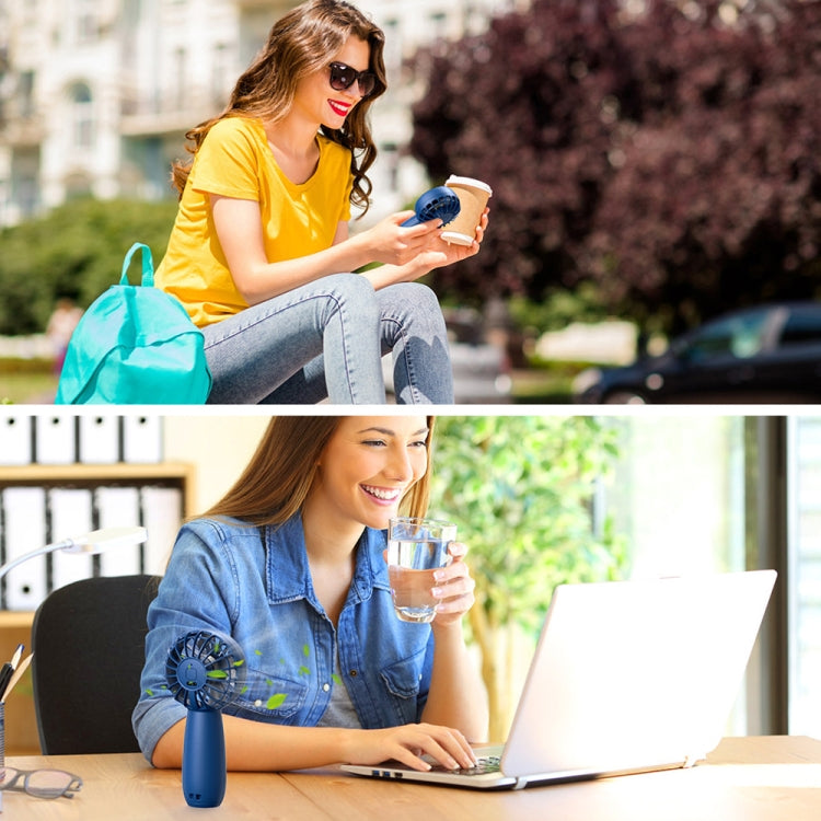 USB Outdoor Mini Handheld Brushless Motor Fan, Style: 1200mAh(Blue) by buy2fix