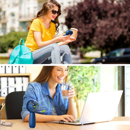 USB Outdoor Mini Handheld Brushless Motor Fan, Style: 1200mAh(Blue) by buy2fix