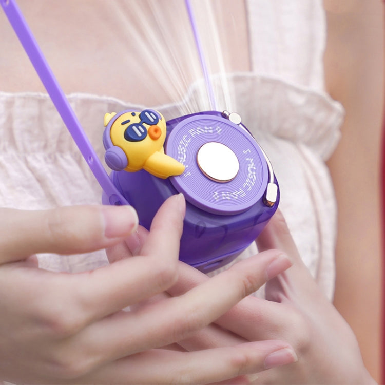 GL120-123 Hanging Neck Fan Summer Handheld USB Portable Mini Fan(Purple) by buy2fix