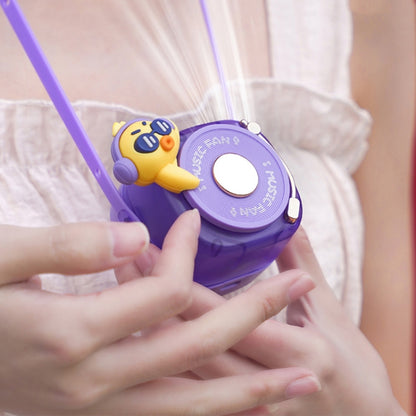 GL120-123 Hanging Neck Fan Summer Handheld USB Portable Mini Fan(Purple) by buy2fix