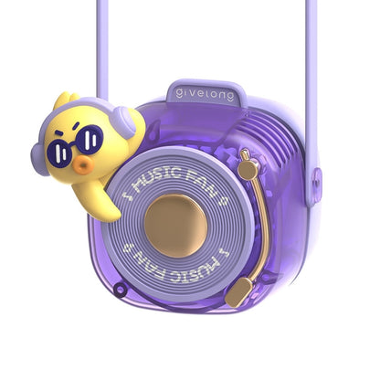 GL120-123 Hanging Neck Fan Summer Handheld USB Portable Mini Fan(Purple) by buy2fix