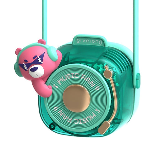 GL120-123 Hanging Neck Fan Summer Handheld USB Portable Mini Fan(Blue) by buy2fix