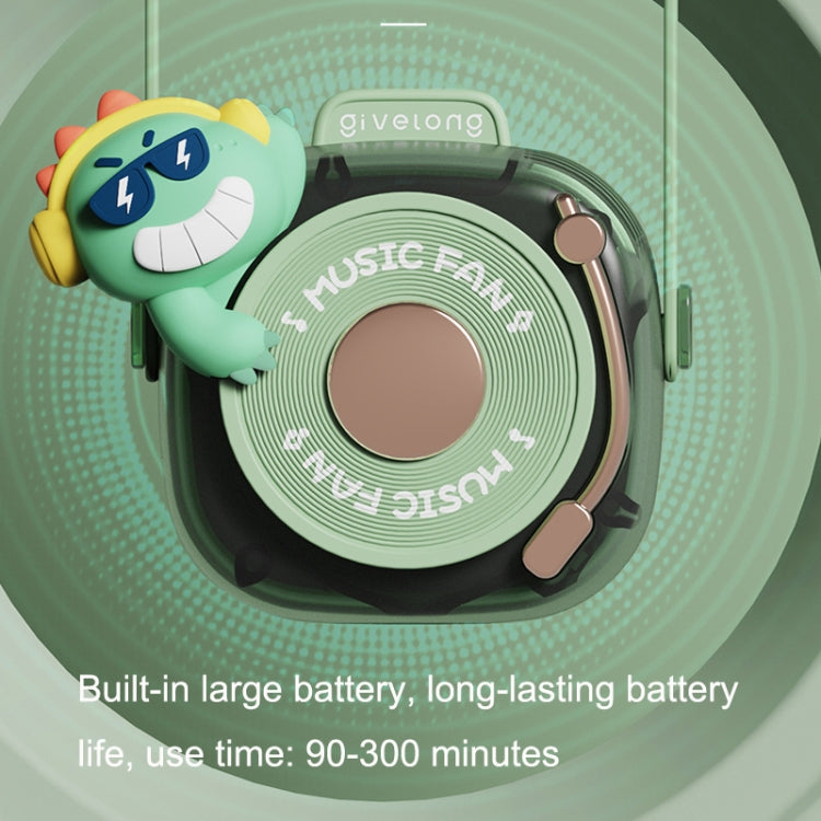 GL120-123 Hanging Neck Fan Summer Handheld USB Portable Mini Fan(Green) by buy2fix