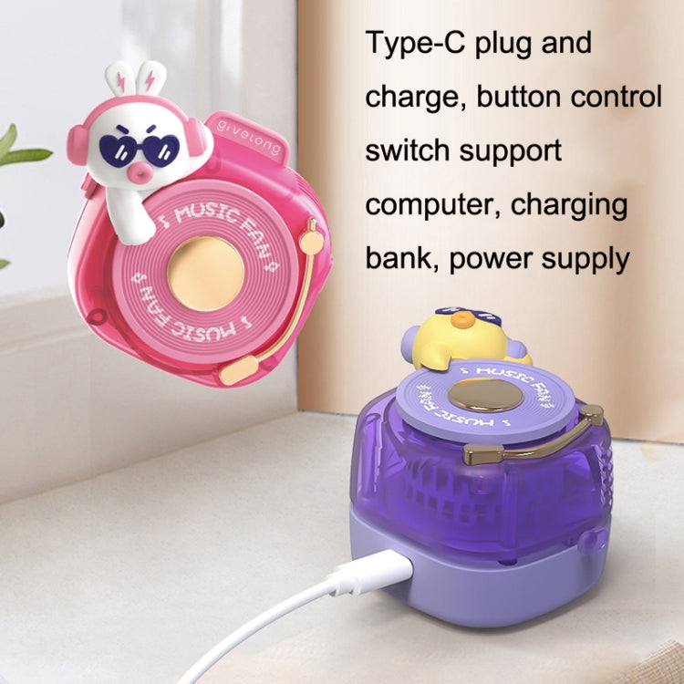 GL120-123 Hanging Neck Fan Summer Handheld USB Portable Mini Fan(Purple) by buy2fix