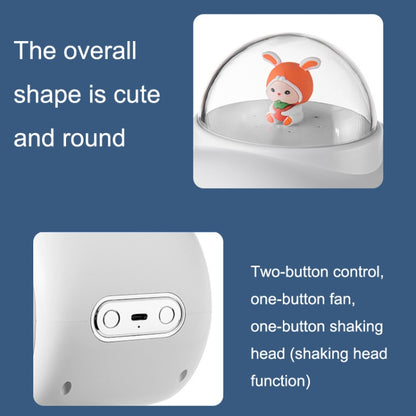 Baby Stroller Fan Home Mute Outdoor Cooling Portable Rabbit Octopus Fan Without Shake Head (Pink) by buy2fix