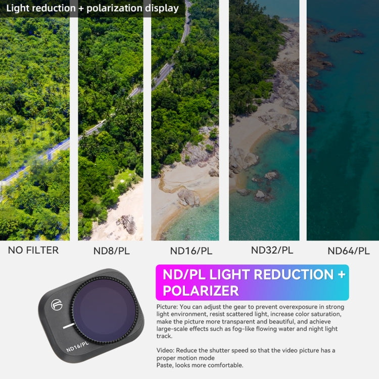 For DJI Mini 3 Pro RCSTQ PL Filters Drone Accessoires 6 In 1 UV+CPL+ND/PL 8/16/32/64 - Other by RCSTQ | Online Shopping UK | buy2fix
