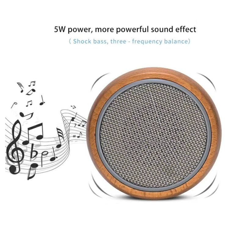 BT810 Small Outdoor Portable Wooden Bluetooth Speaker Support TF Card & 3.5mm AUX(Silver Gray) by buy2fix