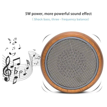 BT810 Small Outdoor Portable Wooden Bluetooth Speaker Support TF Card & 3.5mm AUX(Silver Gray) by buy2fix